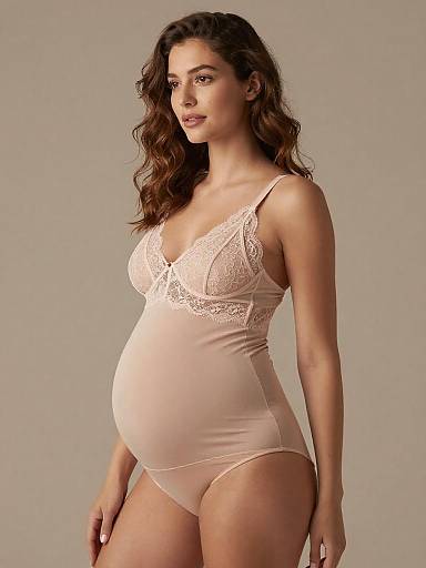 Poised Maternity Lingerie Soft-Focus Portrait