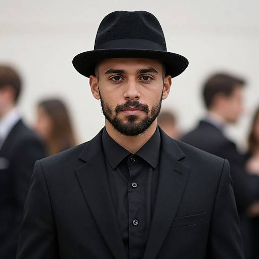 Stylish Black Party Attire Male