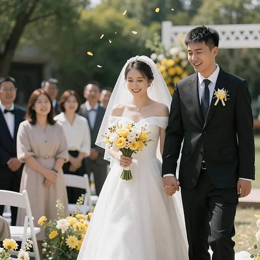 Joyful Wedding Moments in Sunlight