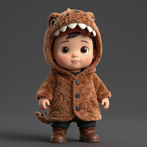 Whimsical Jaws Baby Character Costume Art