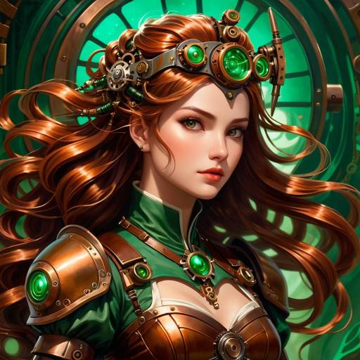 Steampunk Warrior Princess in Chiaroscuro Steampunk Warrior Princess in Chiaroscuro
