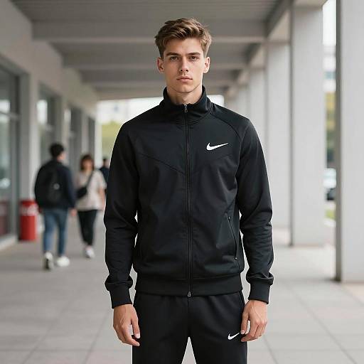 Urban Fashion Portrait in Modern Setting