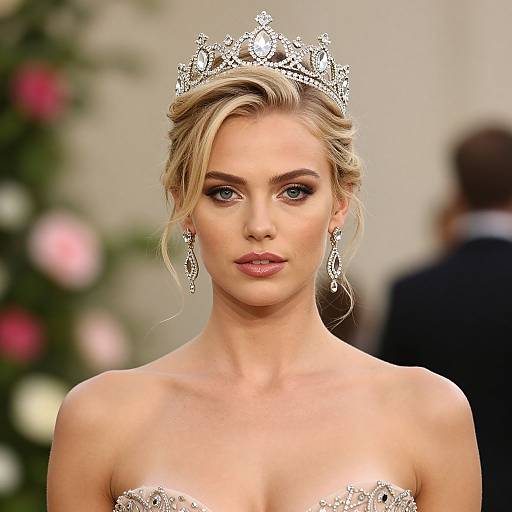 Realistic Blonde Crown Row Hairstyle