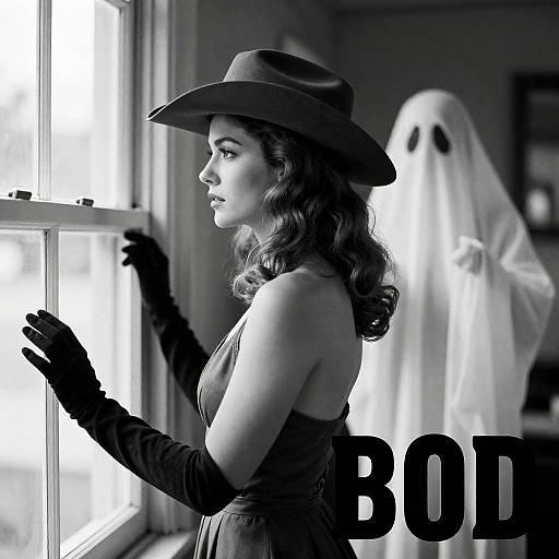 Eerie Elegance: Ghostly Encounter Scene