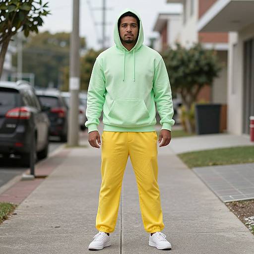 Casual Man in Hoodie and Pants