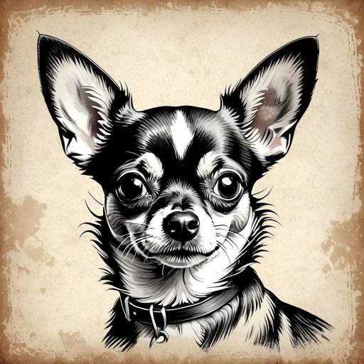 Majestic Monochrome Chihuahua Portrait
