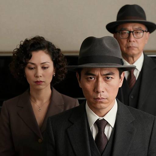 Vintage Attire Portrait with Piano