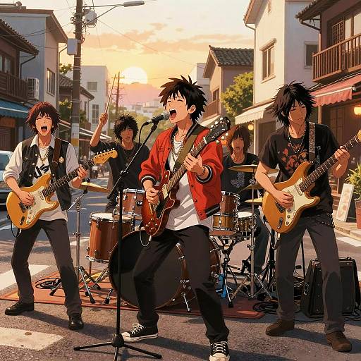 Eclectic Street Band at Sunset