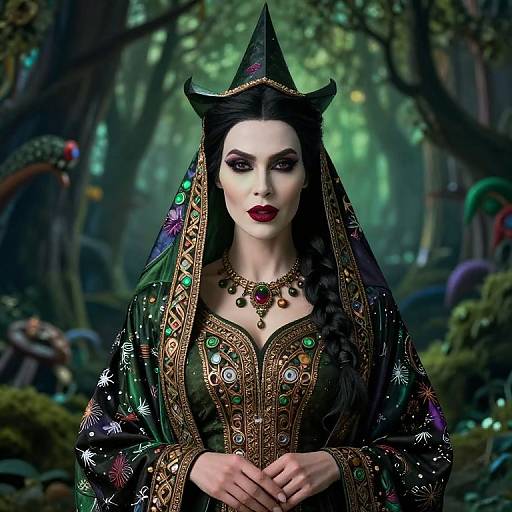 Wicked Witch Meets Aisha in Traditional Attire