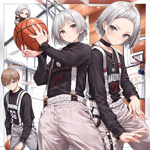 Chibi Boy with Basketball Outfit