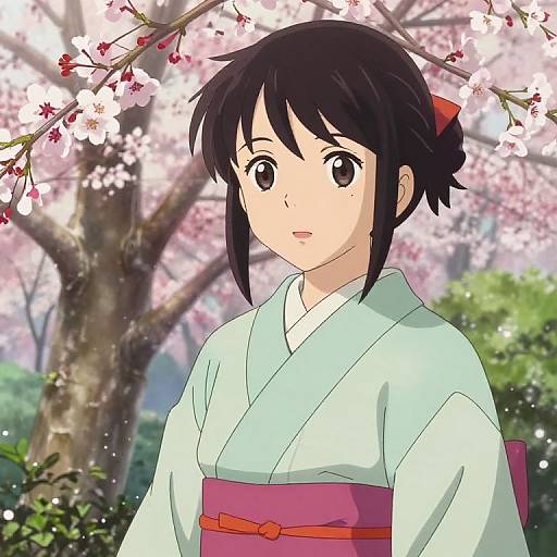 Anime NPC in Traditional Kimono