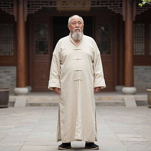 Traditional Chinese Elderly Man Costume