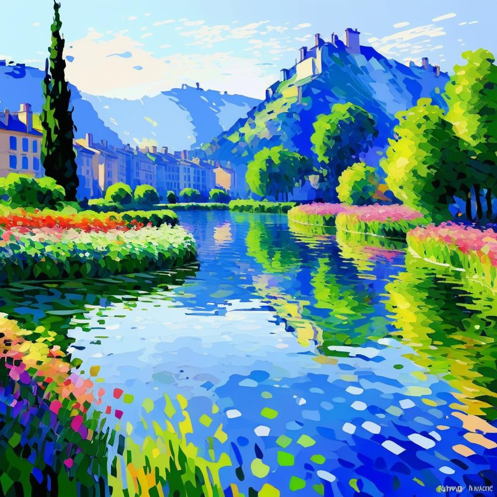 Impressionistic Landscape Inspired by Monet