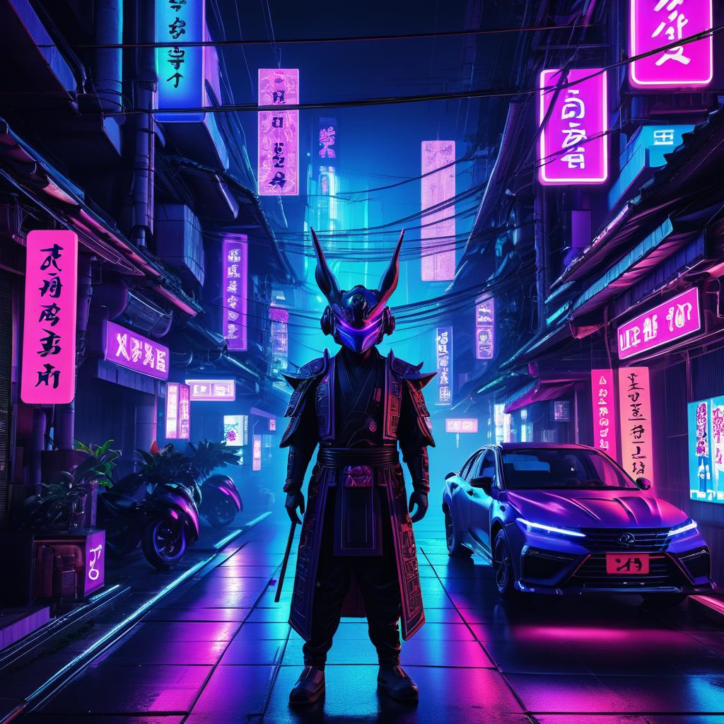 Cyberpunk Yokai: Myth Meets Futurism