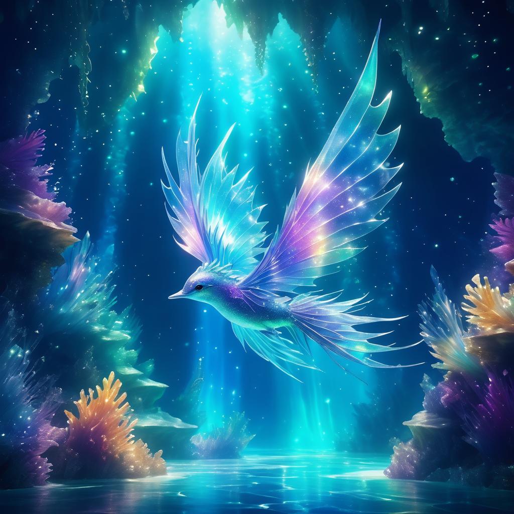 Iridescent Sea Sprite in Hidden Cave