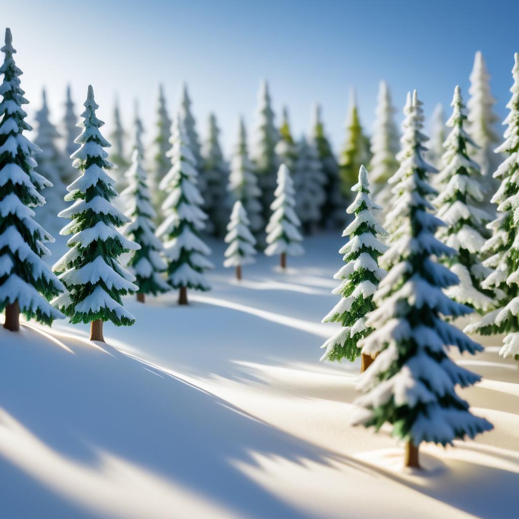 Miniature Snowy Forest Animation Set