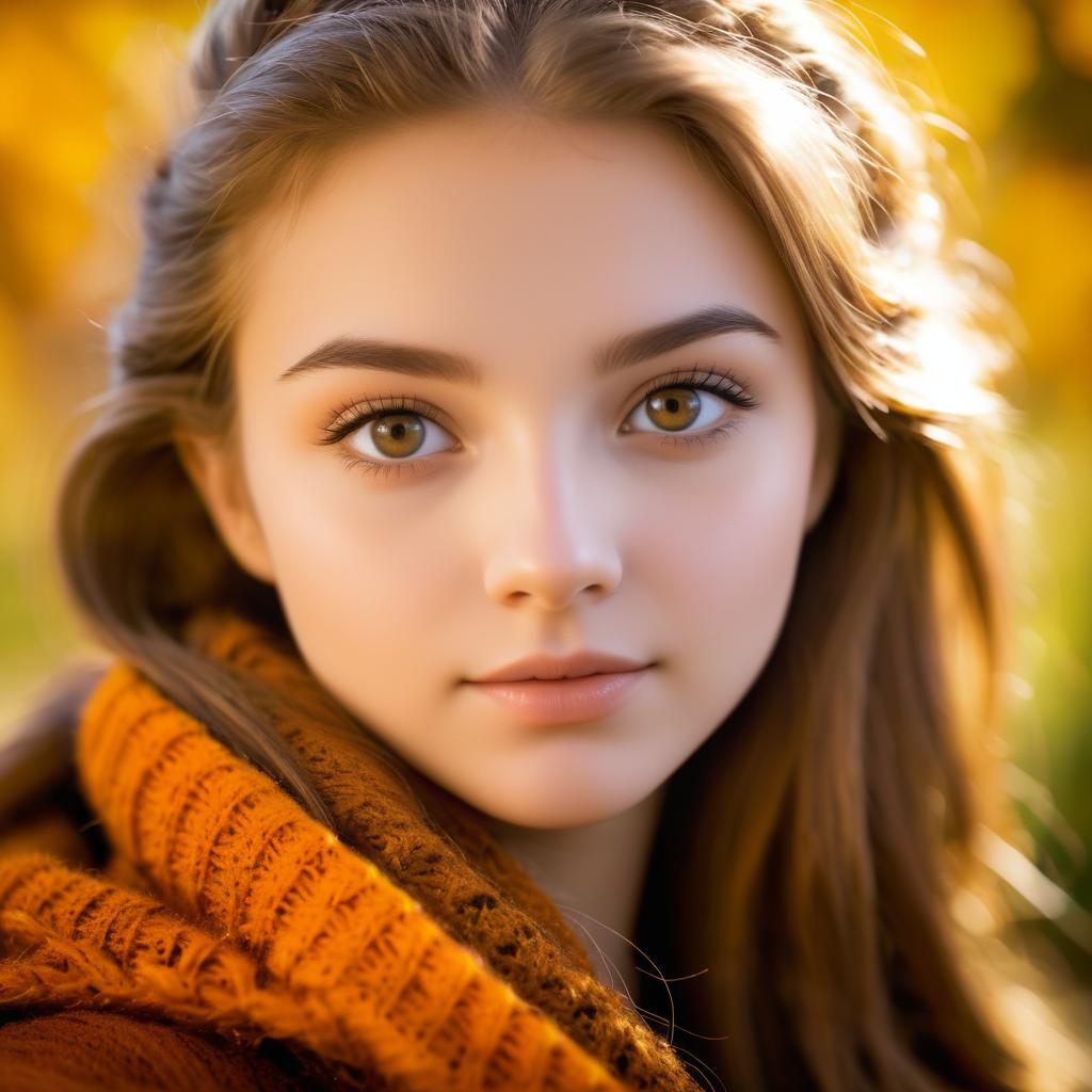 Vivid Autumn Portrait of a Teen Girl