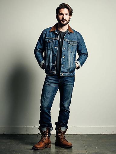 Casual Denim Male Outfit Pose