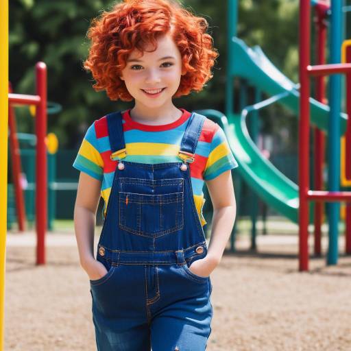Playful Child in Colorful Park Scene