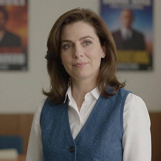 Warm Indoor Portrait of Middle-Aged Woman