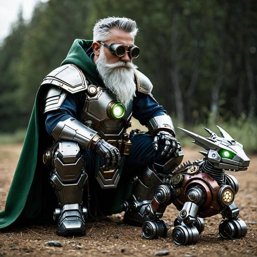 Gnome Engineer in Power Armor with Dragon