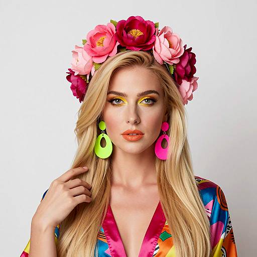 Vibrant Portrait of a Fashionable Woman