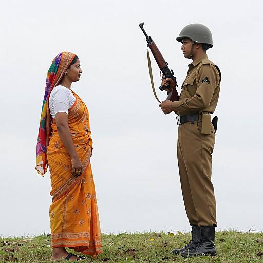 Dramatic Scene of Unity on a Hill