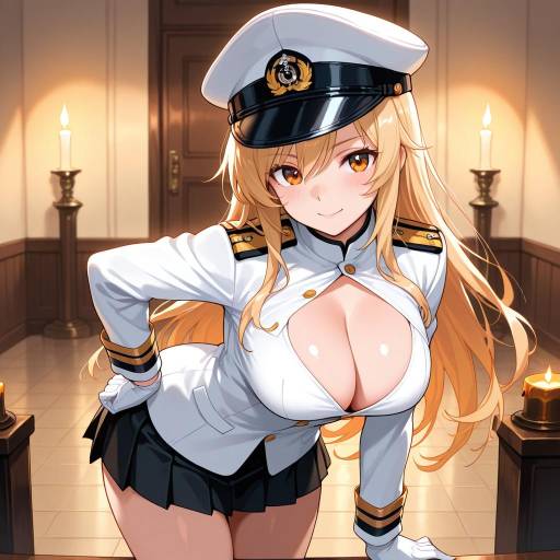 Admiral Kancolle in a Confident Stance