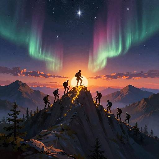 Surreal Mountain Ascent of Ambition