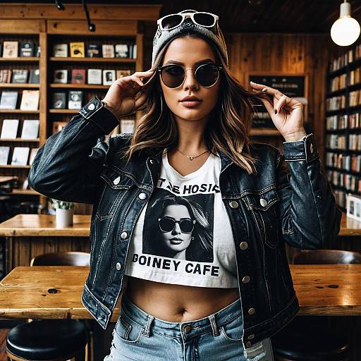 Edgy Chic: Leather Jacket Portrait