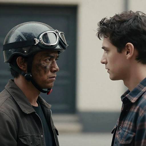 Urban Encounter: Two Men Portrait