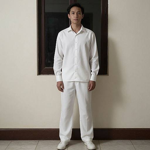 Man in Pale Costume by Window