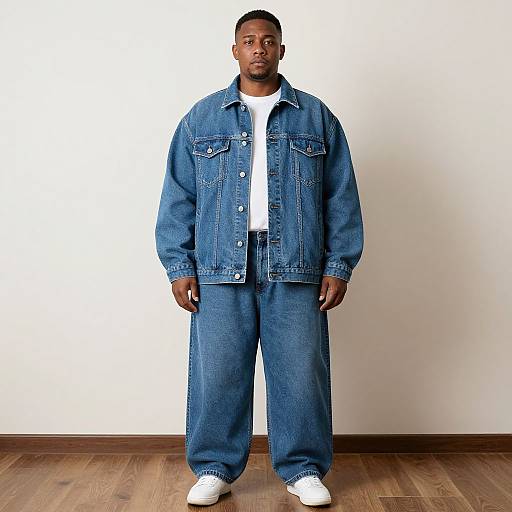 Man in Oversized Jeans Costume