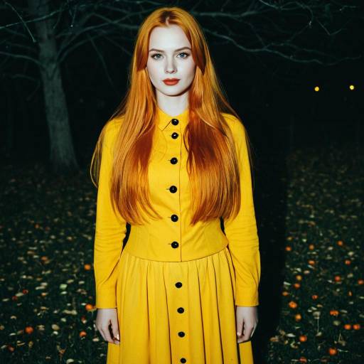 Realistic Yellow Woman for Halloween Theme