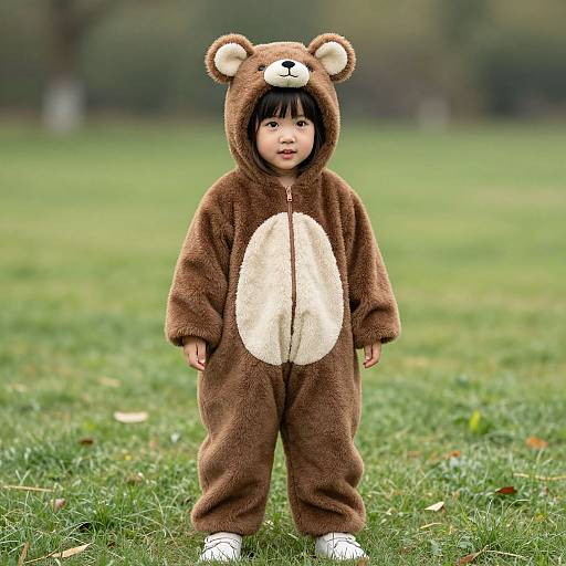 Little Girl in Bear Costume