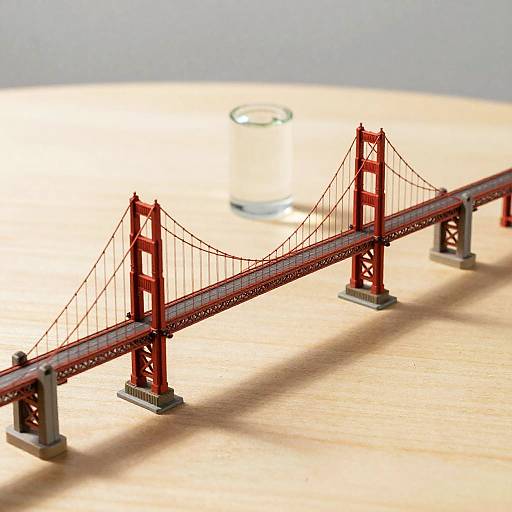 Realistic Miniature of Golden Gate Bridge