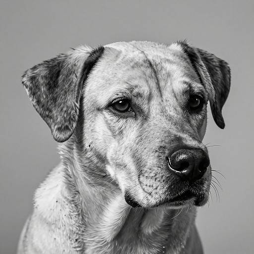 Hyper-Realistic Monochrome Dog Portrait