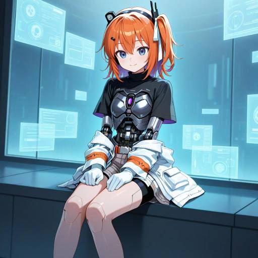Futuristic Android with Captivating Expression