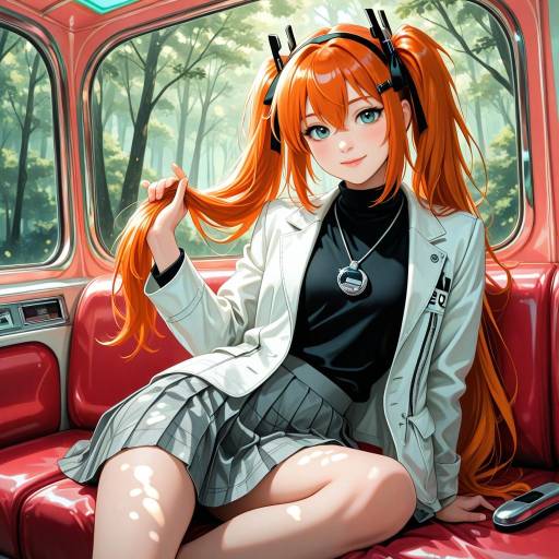 Stylish Girl in Retro Diner Scene