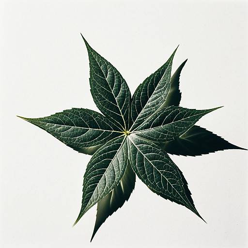 Star Shaped Leaf with Intricate Veins