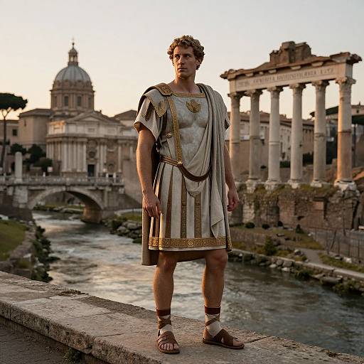 Pontius in Ancient Rome at Sunset
