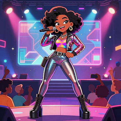 Vibrant Biracial Pop Star Antihero