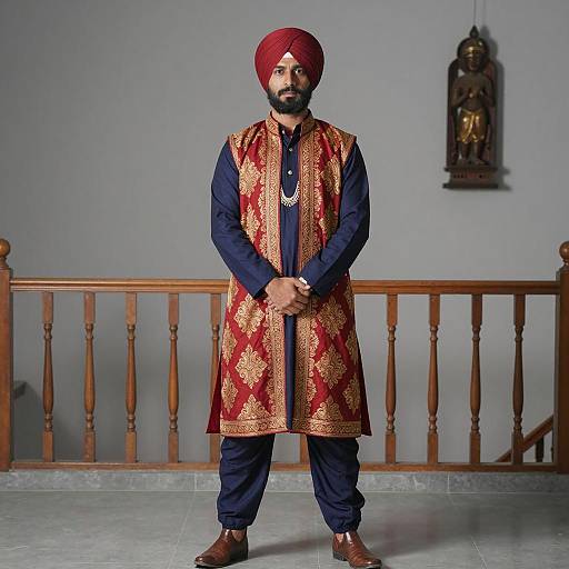 Punjabi Man in Traditional Attire