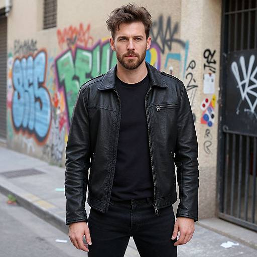 Confident Man in Urban Streetwear