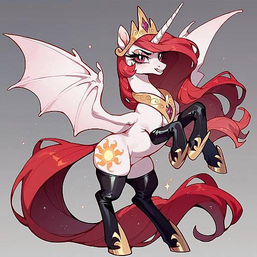Evil Celestia in Latex Socks Art