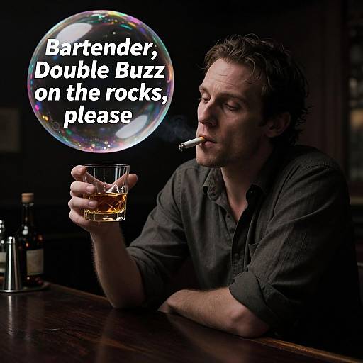 Somber Bar Scene in Naoki Urasawa Style