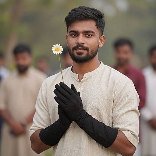 Realistic Portrait of Groom at Hindu Wedding