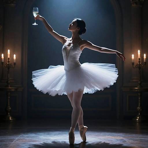 Moonlit Phantom Ballerina in Mid-Twirl