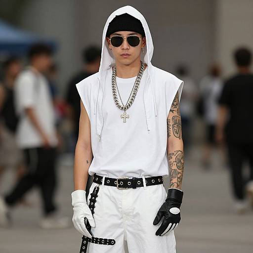 Stylish Hip-Hop Man with Jewelry