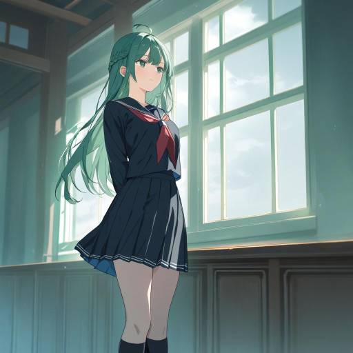 Admiral Kancolle in School Uniform
